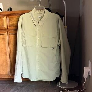 REI Men's Light Green Shirt Jacket
